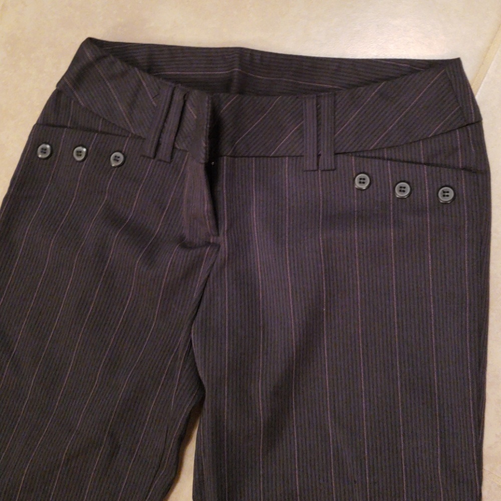 Pinstripe crop dress pants - Picture 2 of 5